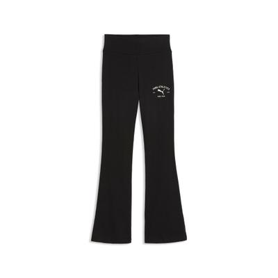 Leggings PUMA "CLASS HIGH-RISE FLARED LEGGINS", Damen, Gr. S, N-Gr, puma schwarz, Jersey, Obermaterial: 95% Baumwolle, 5% Elasthan, unifarben, schmal normal, Hosen Leggings, aus Baumwollmischung, schmale Passform, sportlicher Stil
