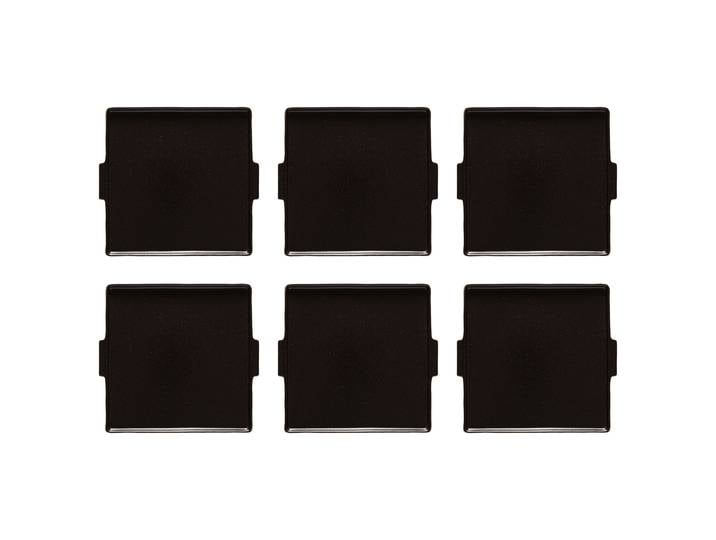 Servierplatte Nótos Typ C 6er-Set 29 x 2 x 31cm Schwarz/Weiß/Schwarz