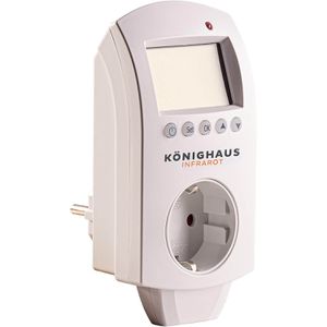 Könighaus-Infrarot Steckdosenthermostat digital, für Heizung oder Klimagerät, Display