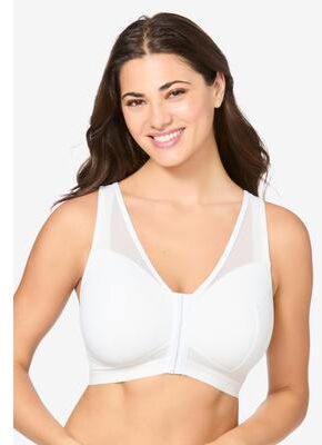 Plus Size Women's The Harper Bra by Leading Lady in White (Size 48 F/G/H)