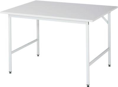RAU Arbeitstisch, Melamin-Platte, 1250 x 1000 x 800-850 mm