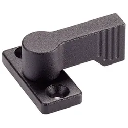 Drehriegel, Flügelgriff einseitig/mit Anschraubflansch | d1=17 mm / l1=55 mm / schwarz | 24101.0203