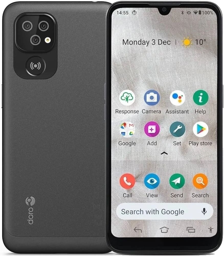 Doro 8100 4G Senior Smartphone 6.1” HD 13MP Camera Assistance Button UK Version - Black
