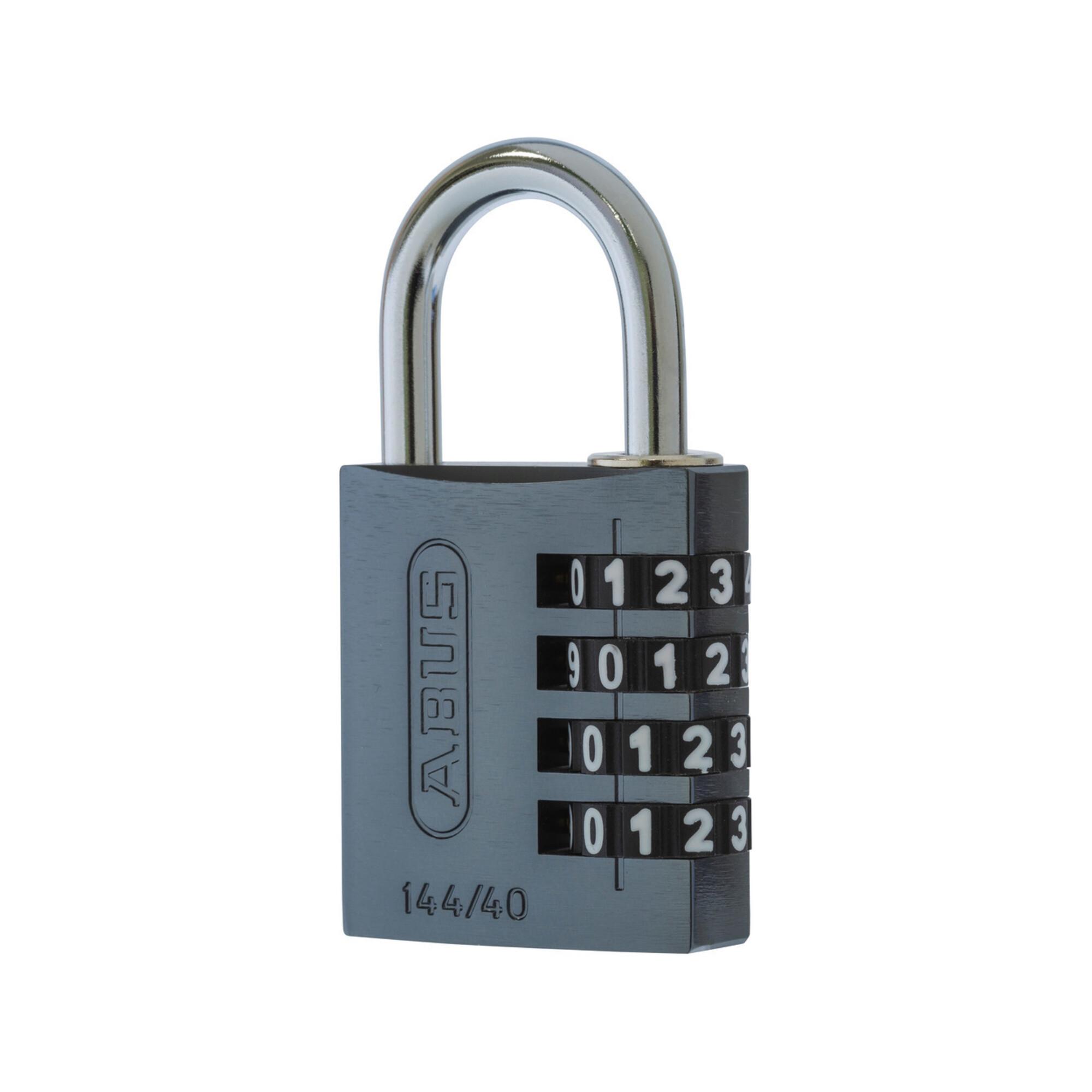 ABUS Zahlen-Vorhangschloss 144/40 Lock-Tag Aluminium, titanium (82380)