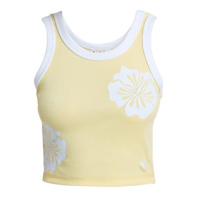 Tanktop ROXY "Keep It Cool", Damen, Gr. L, gelb (golden haze), Obermaterial: 95% Baumwolle, 5% Elasthan., Tops Tanktop