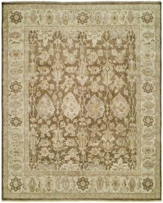 KALATY Traditional Brown Hand-Knotted Wool Area Rug