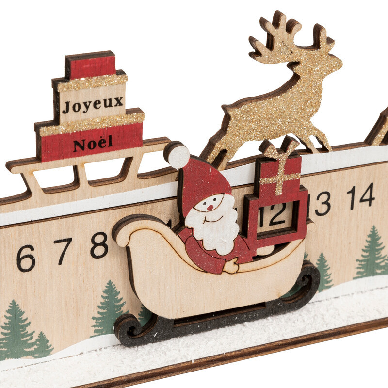 Feeric Lights & Christmas houten adventsmaat - rood, 40 cm