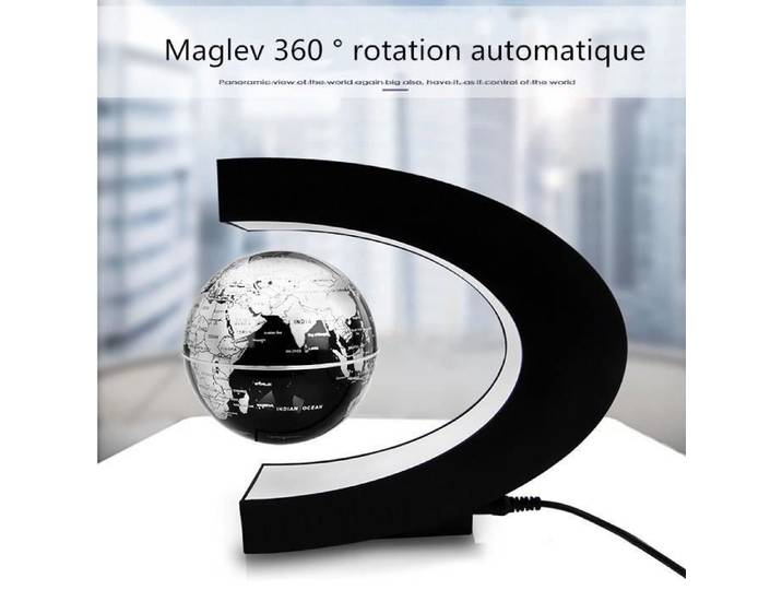 Décoration - C forme - Globe lumineux - Lévitation magnétique - LED - Intérieur