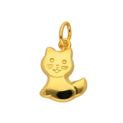 Kettenanhänger ADELIA´S "Anhänger Katze 333 Gold ( 8K )", gold, Schmuckanhänger, Mädchen, Gold, Kettenanhänger, Goldanhänger Katze