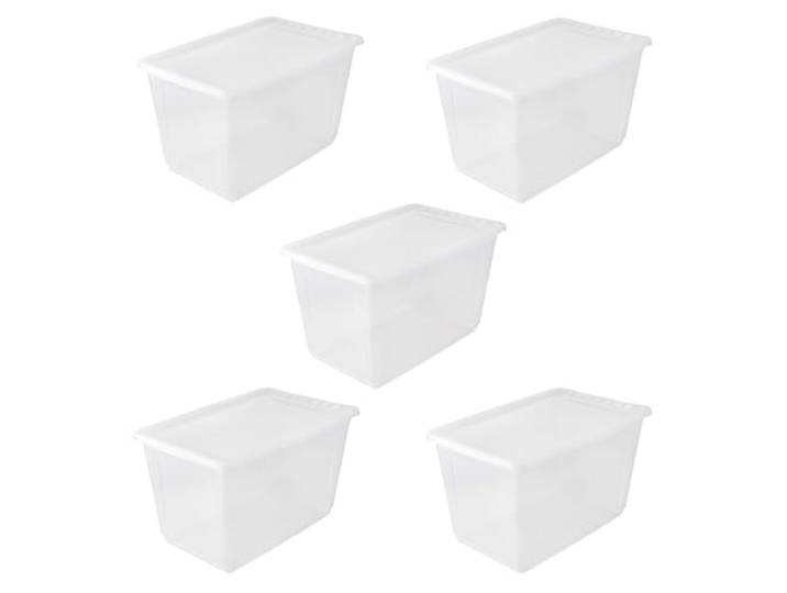 keeeper bea 5x Aufbewahrungsbox mit Air Control System, 59 x 39 x 35 cm, 52 l, Transparent