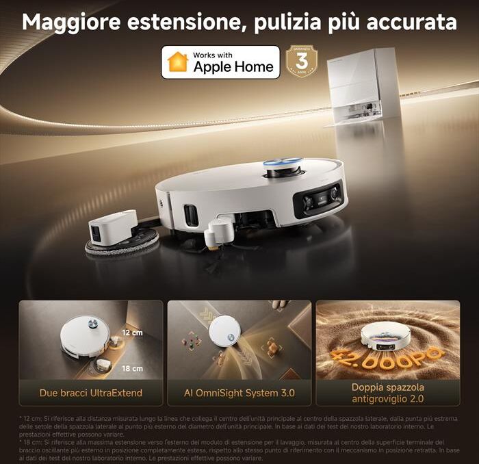 DREAME Aspirapolvere Robot X60vim Pro Ultra Complete-bianco