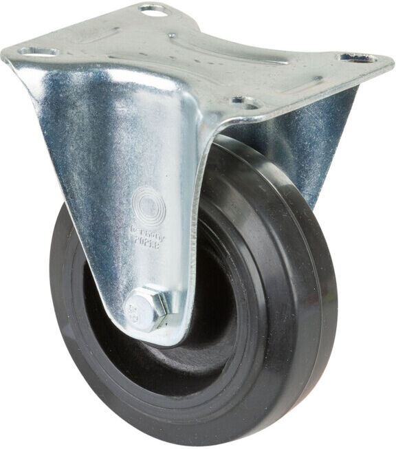 Roulette fixe BS Rollen, bandage élastique noir Ø 100 mm (L410.B60.100)