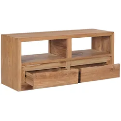 vidaXL TV-Schrank 90x30x40 cm Massivholz Teak
