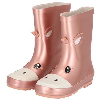 Gummistiefel XQ FOOTWEAR "KINDER STIEFEL", Mädchen, Gr. 23/24, bunt (multi color), Obermaterial: 100% Gummi, unifarben mit Farbeinsätzen, Schuhe Gummistiefel, Regenschauer ist kein Hindernis mehr