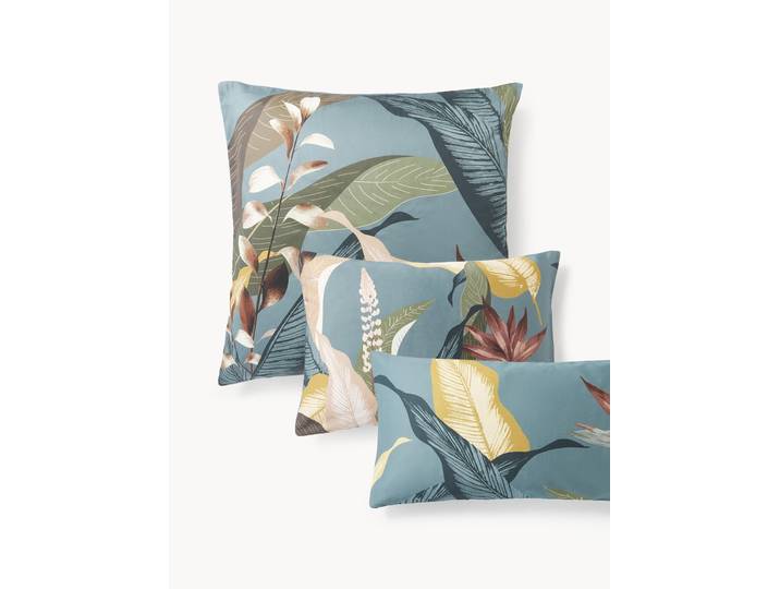 Taie d'oreiller en satin de coton Flora