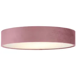 Deckenleuchte Wohnzimmerlampe Schlafzimmerleuchte weiß rund E27 Küche Samt rosa