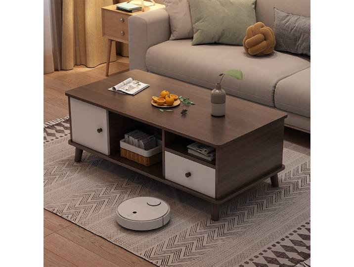 Table basse de salon, table basse moderne simple pour petit appartement, table à thé en bois massif, table à thé carrée