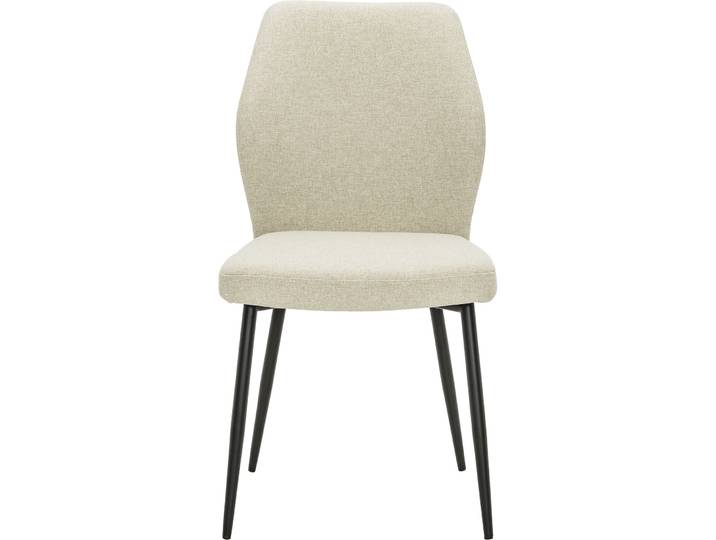 Stilvoller Stuhl Elonie Stoff, Metall beige - Material: Stoff/Metall - Stuhl