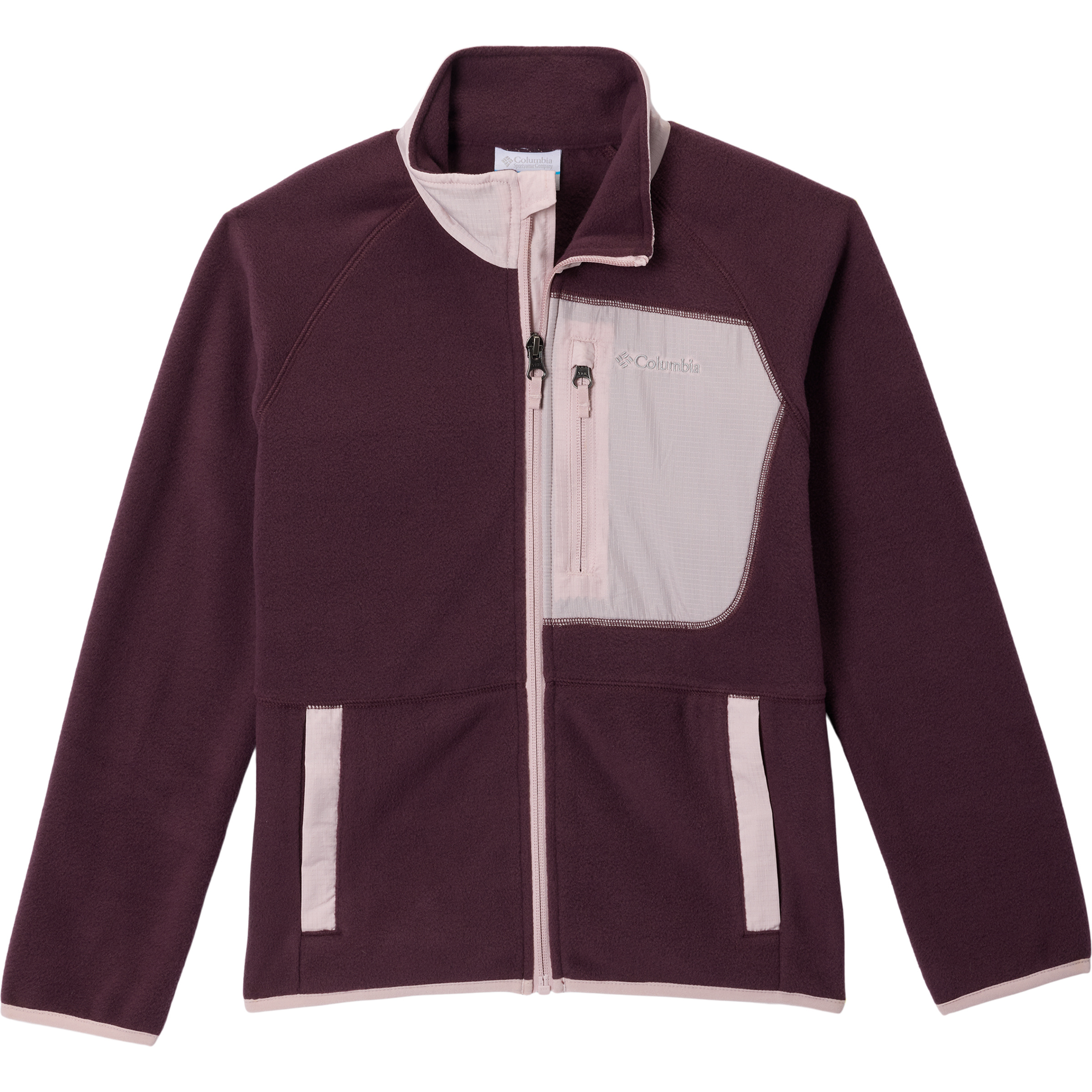Columbia Fast Trek V Kinder Fleecejacke lila Größe 156 Camping Atmungsaktiv