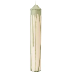 Dryp Pillar Kerze 30 cm, hellgrün