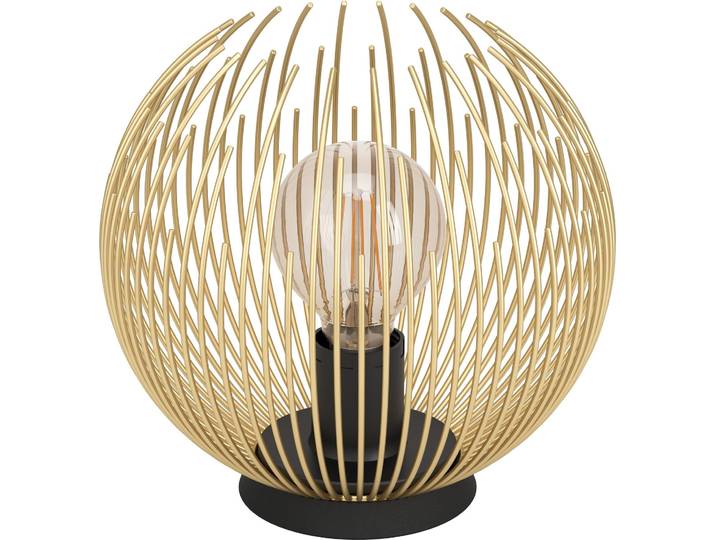 Lampe de table Venezuela acier noir or E27