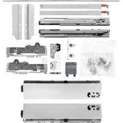 Vasalat, Schubladenauszüge, BLUM Schubladenschienen TANDEM-Höhe 83 m. Reling 227mm 30kg, NL550 grau KB1400mm