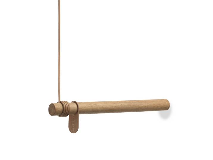 Lind DNA - Wall Swing Wandgarderobe 50 cm, Eiche natur / Leder natur
