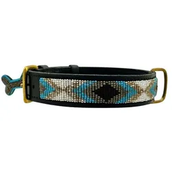 Kampuni Hundehalsbånd Brecelets turkis mini, 38x1,9 cm (Hund), Halsband + Leine