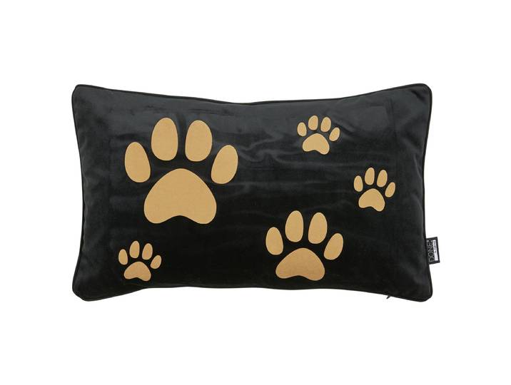 Kissenbezug Doxie Tatze Schwarz/Schwarz 30 x 1 x 50cm Polyester