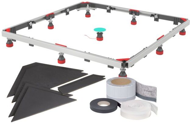 MEPA Duschwannen Set Montagerahmen SF 3S+ 182123 mit ADS, für Stahlduschwannen, rechteckig