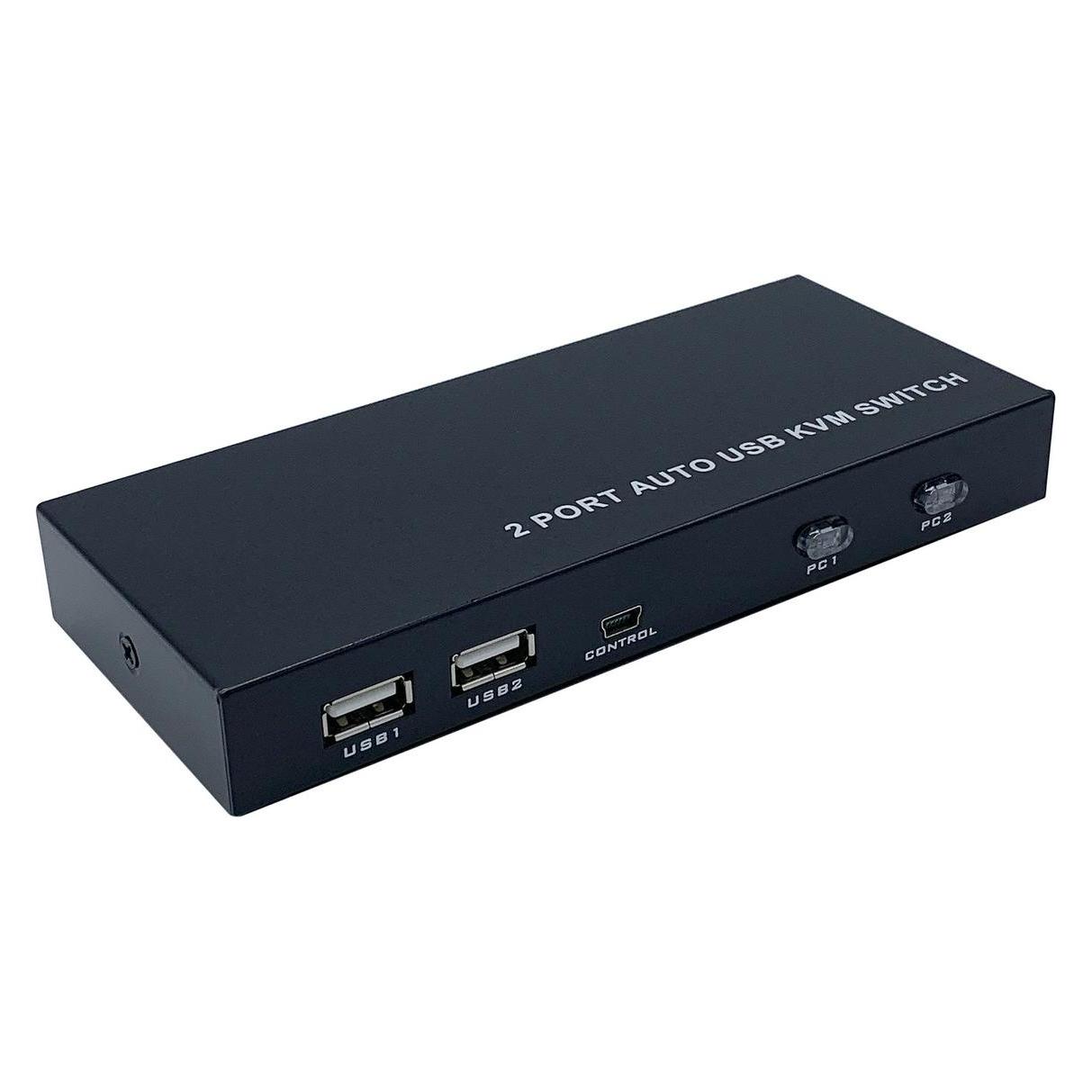 Aisens A111-0400 Tastatur/Video/Maus (KVM)-Switch Schwarz (A111-0400)