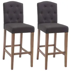 2er Set Barhocker Louise Stoff antik-hell