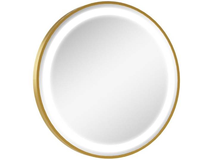 Miroir rond LED tactile réglable salle de bain dia. 60 cm alu doré