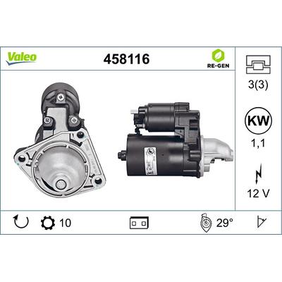 VALEO Starter REMANUFACTURED PREMIUM 458116 für Ford (CHANGAN) Volvo ASIA & OCEANIA MAZDA PININFARINA