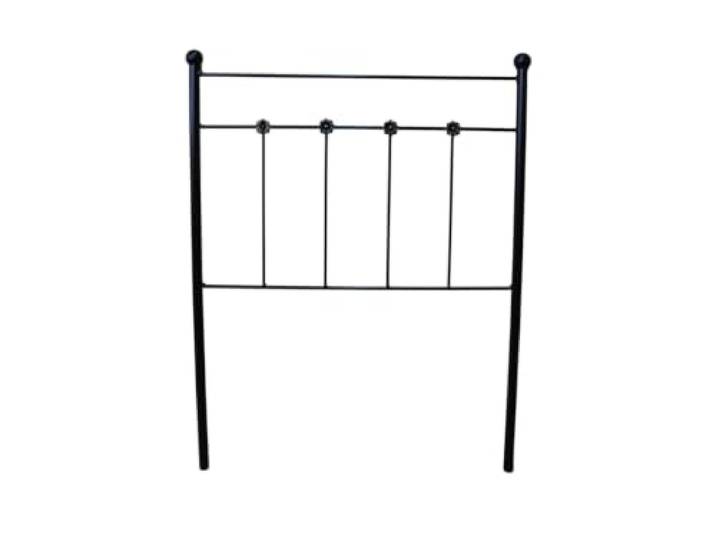 Matris Kopfteil aus Schmiedeeisen, für 105 cm breite Betten, Eisen, 113 x 125 x 4 cm, Schwarz, hergestellt in Spanien