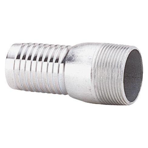 Teguma Schlauchstutzen Verzinkter Stahl Schlauchgrösse 25 mm Gewicht 0,122 kg Aussengewinde 1 " (25 mm) (5340025025)