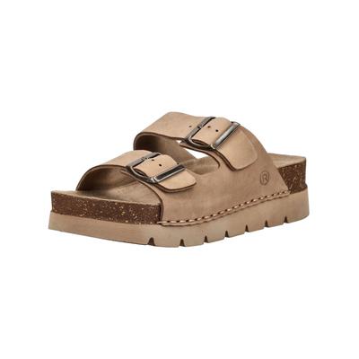 Pantolette ROHDE "Rohde Pantoletten Leder", Damen, Gr. 42, beige, Leder, Schuhe Pantolette