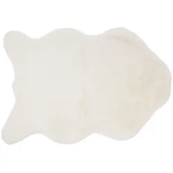 Gözze Fellimitatteppich wollweiss 60 x 90 cm