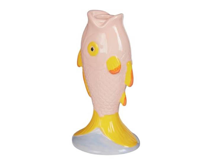 BUTLERS Stabkerzenhalter Steingut - Coral Coast - Fischform