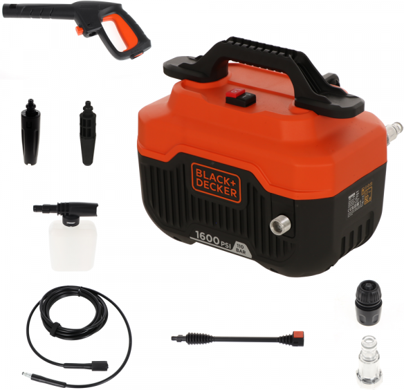Black & Decker BEPW1300H-QS - Elektrischer Kaltwasser-Hochdruckreiniger - max. 110 bar