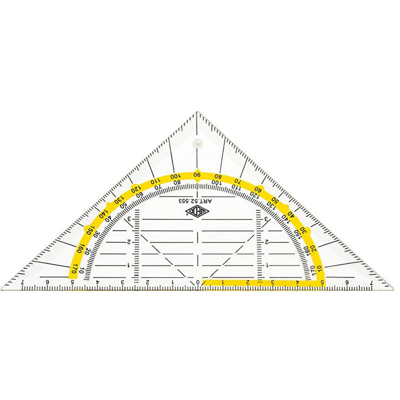 WEDO Geodreieck flexibel Hypotenuse 160 mm, transparent