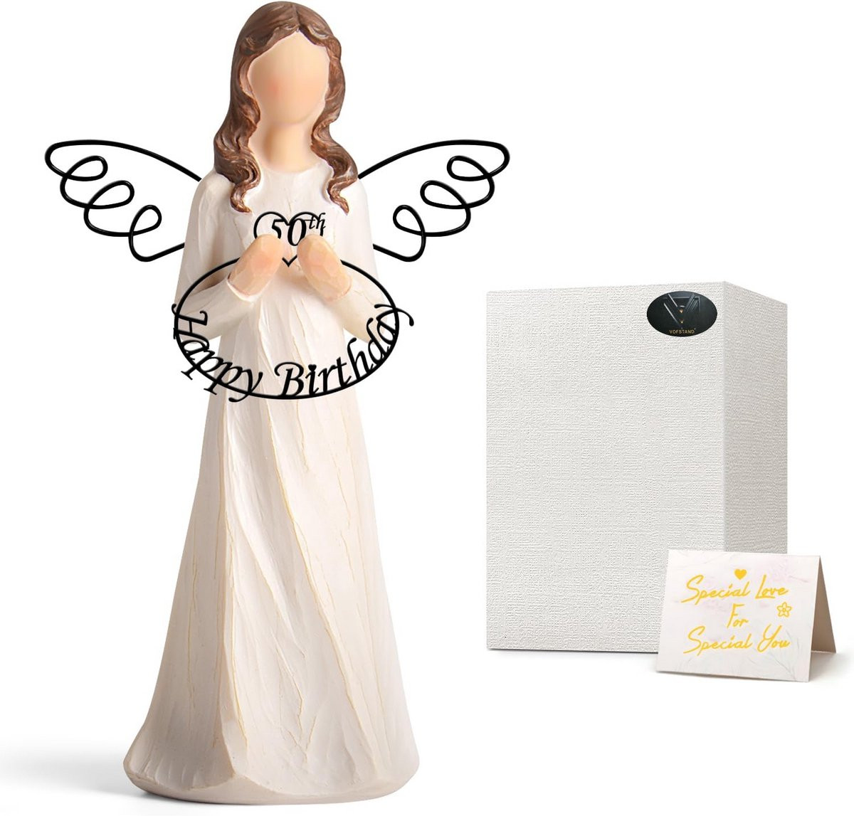 Betekenisvol Engel Beeldje voor een 50e Verjaardag - Cadeau voor Vrouwen, Moeder of Vriendin