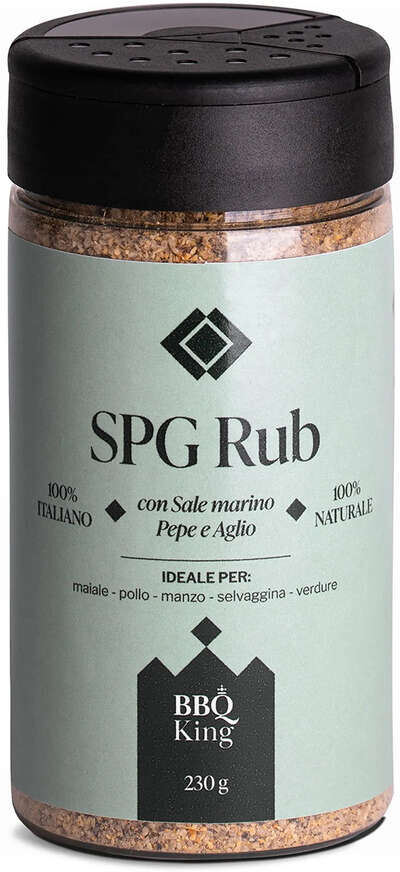 BBQ King SPG Rub (230 g) - Sale, Pepe e Aglio per BBQ