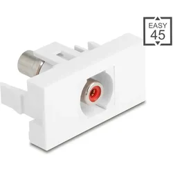 DELOCK Easy 45 Modul Cinch Buchse zu Cinch Buchse rot/weiß