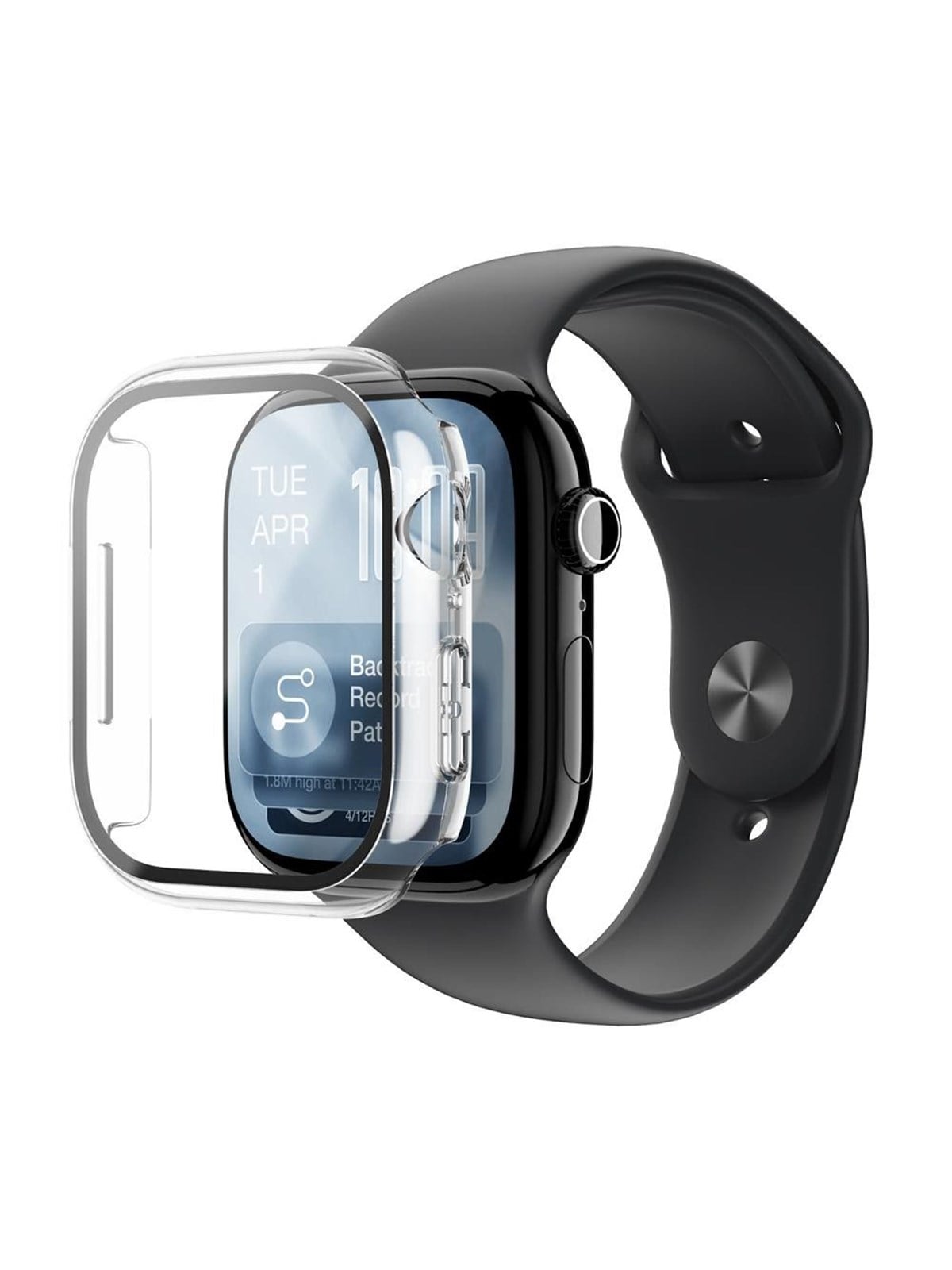 AmazingThing Radix Glass Screen Protector with Case for Apple Watch Series 11 42mm - Clear