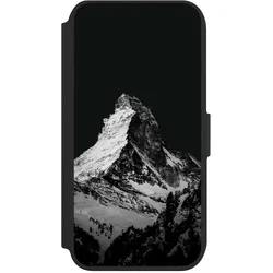 Nivocase Klapphülle für Apple iPhone 8 Handyhülle aus Kunst Leder NIVOflip schwarz Alpspitze Berg Schnee (Apple iPhone 8), Smartphone Hülle, Schwarz