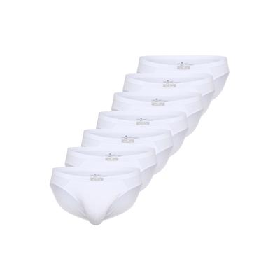 Slip TOM TAILOR "Slip 7er Pack", Herren, Gr. M, weiß, Obermaterial: 95% Baumwolle CO. 5% Elasthan EL., Unterhosen Slip