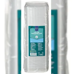 METRO PROFESSIONAL Verpackungsdeckel, Polypropylen, 10.8 x 8.2 cm, rechteckig, für 500 ml Becher, Kippschutz, 100 Stück