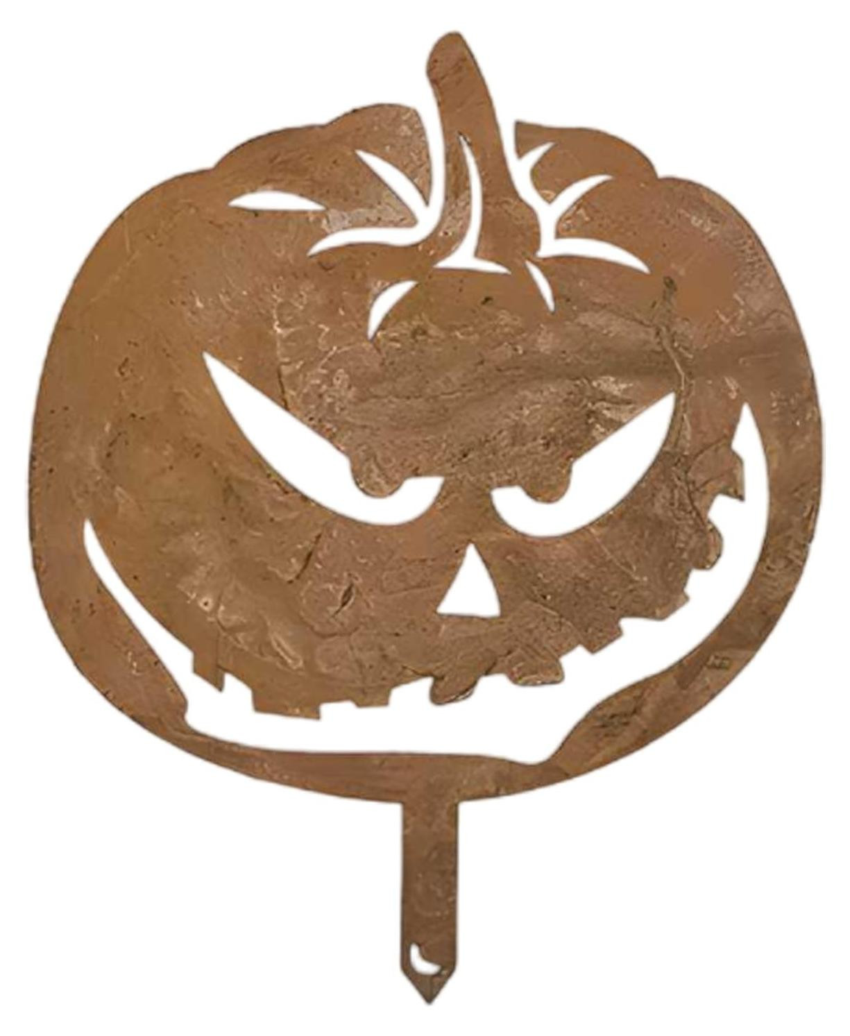 Halloween Pompoen Plantenbak - Metalen Tuinpalen voor Decoratie