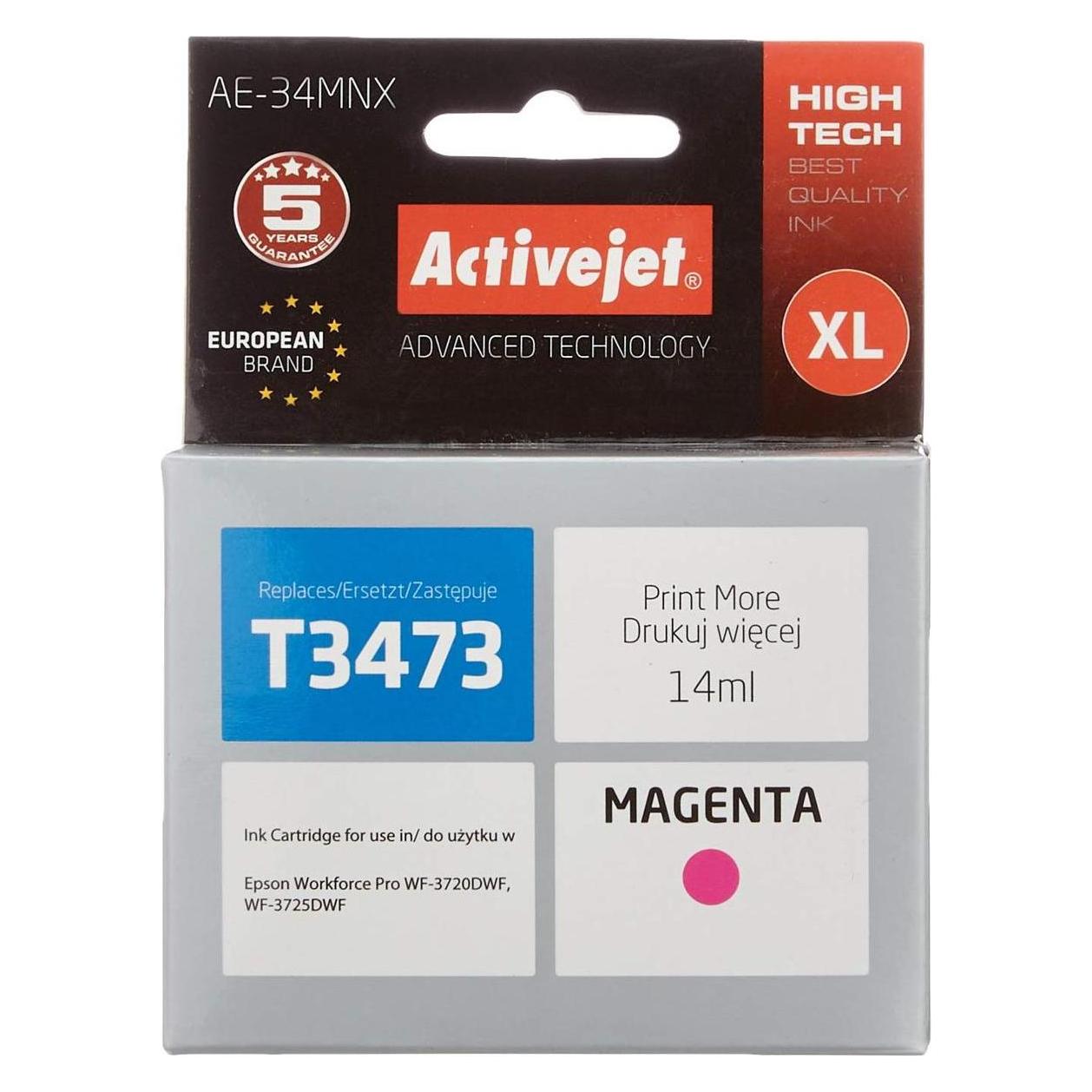 Activejet AE-34MNX  - Tinte auf Farbstoffbasis - Magenta - Epson - Einzelpacku (M) (AE-34MNX)